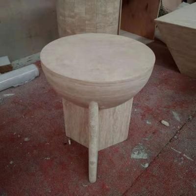 Outdoor Garden Furniture Stone Carving Marble Navona Travertini Stone Bench Top