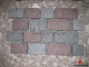 Green &amp; Red Porphyry Cobblestone for Garden Paving