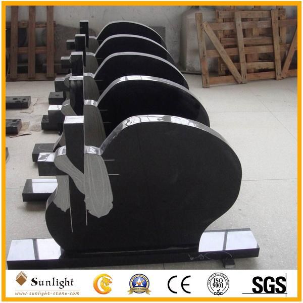 Germany Style Shanxi Black Granite Memorial Stone /Gravestone/Tombstone