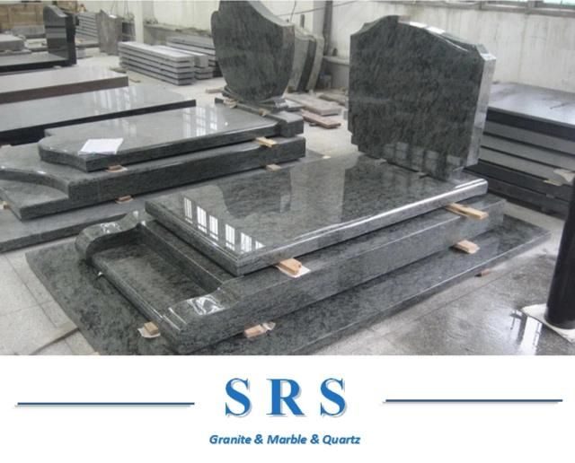 Polished Natural Light Grey Granite Headstone for Cemetry and Memorial