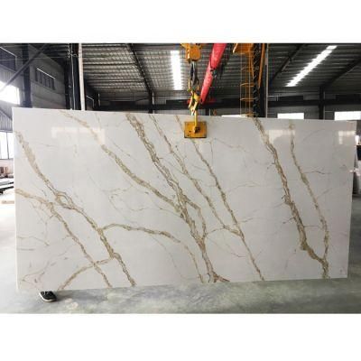 Chinese Cheap Price Benchtops Slab Beige Engineered Quartz Stone