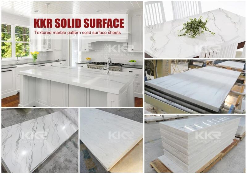 Raw Material Artificial Stone Marble Texture Color Shower Wall Panel Solid Surface