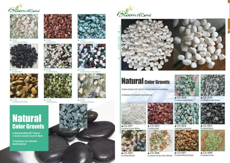 Tumbled Marble Chips Snow White Pebble Stone