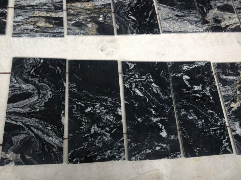 Black Cosmic, Cosmos Black, Black Granite with White Veins Slabs