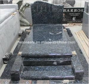 Popular Poland Style Blue Pearl Granite Tombstone for Memorial