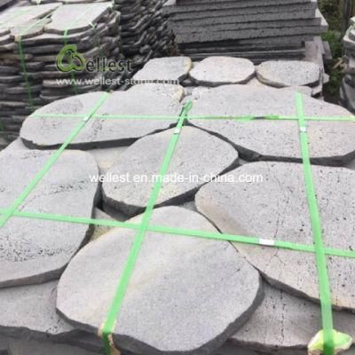 Irregular Shape Basalt Lava Stone Steppers Garden Stepping Stone