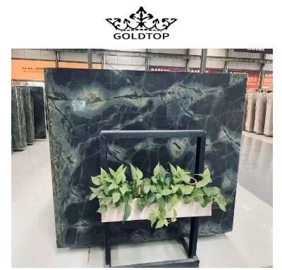 Wonderful Dream Green Marble Natural Stone Kitchen Countertops with Built in Sinks