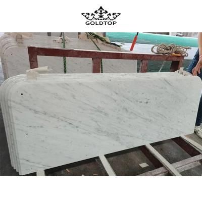China Factory Marble Slab Carrara White Marble Natural Stone Kitchen Top Countertop Customized with Cabinet