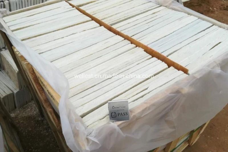 Natural Paving Brick Limestone Driveway Border Stone
