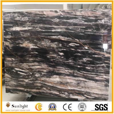Natural Phantom Black Marble Stone Marble for Countertop, Floor Tiles