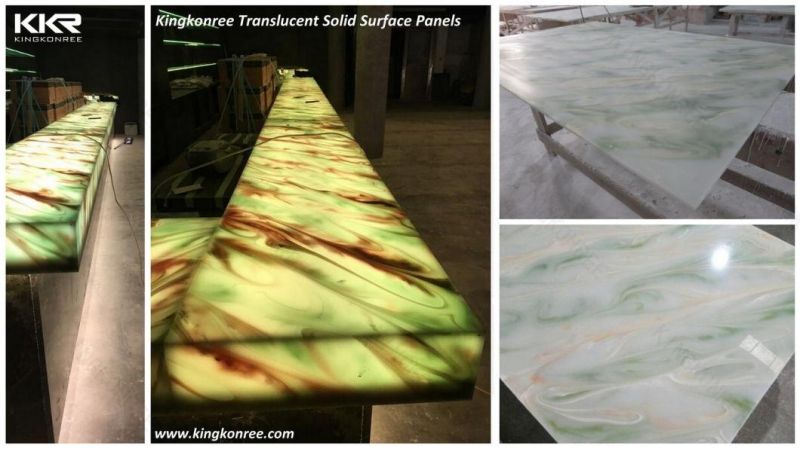 Decorative Material Artificial Stone Translucent Acrylic Solid Surface