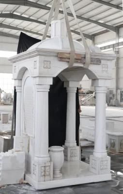 White Marble Headstone Wholesale Custom Made Design Cemetery Hand Stone Carved