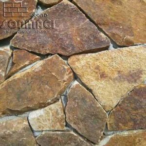 China Yellow Sandstone Random Loose Stone Panel