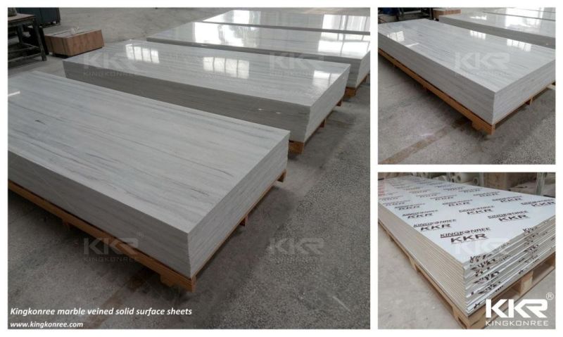 Glacier White Home Decoration Supply Artificial Stone Solid Surface Corian Shower Wall Panel Polymer Big Slabs