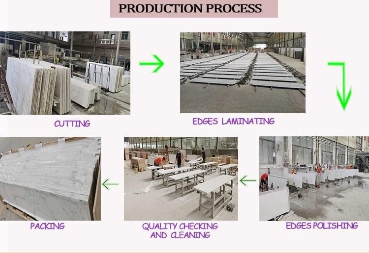 China 3200*1600mm Calacatta White/Black/Grey Artificial/Engineered Quartz Stone Slabs Price/Factory/Manufacturer Pure Grey