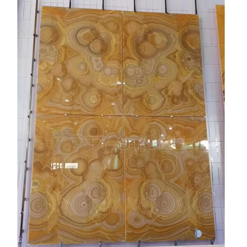 Orange Onyx Marble Slab for Background Wall