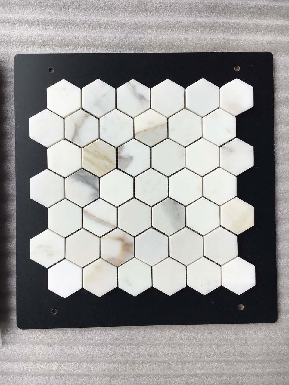 Natural Basketwave White Marble Carrara Mosaic for Wall/ Floor Decoration