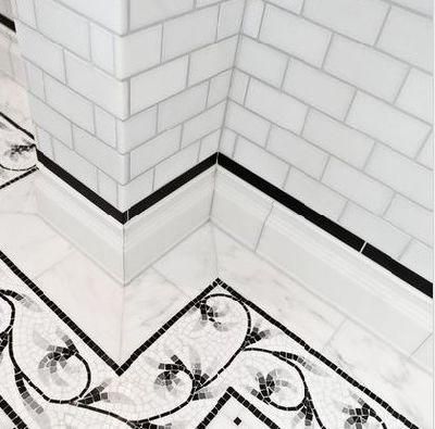 Bath Room Decoration with Marble Tile and Mosaic