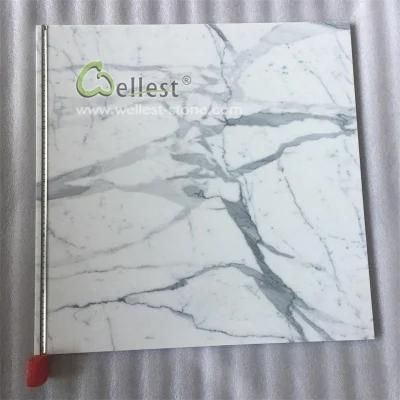 Interior Decoration Calacatte White Marble Tile 610*610*10 mm