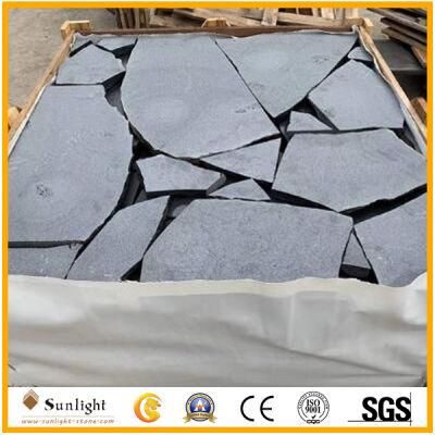 Natural Stone Irregular Black/Yellow/Grey Slate/Basalt Flagstone for Outdoor Paving