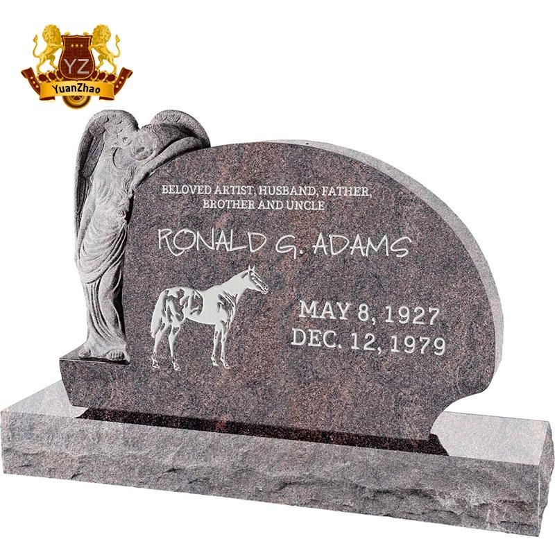 Granite Memorial Restingangel Gravestone Headstone Graveyard Decoration
