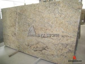 Cheap Yellow Flower Granite Slab for Flooring and Wall Tile