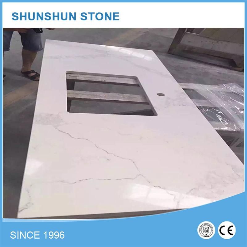 Black/Grey/White/Beige Quartz Stone Kitchen Countertop/Bench Top