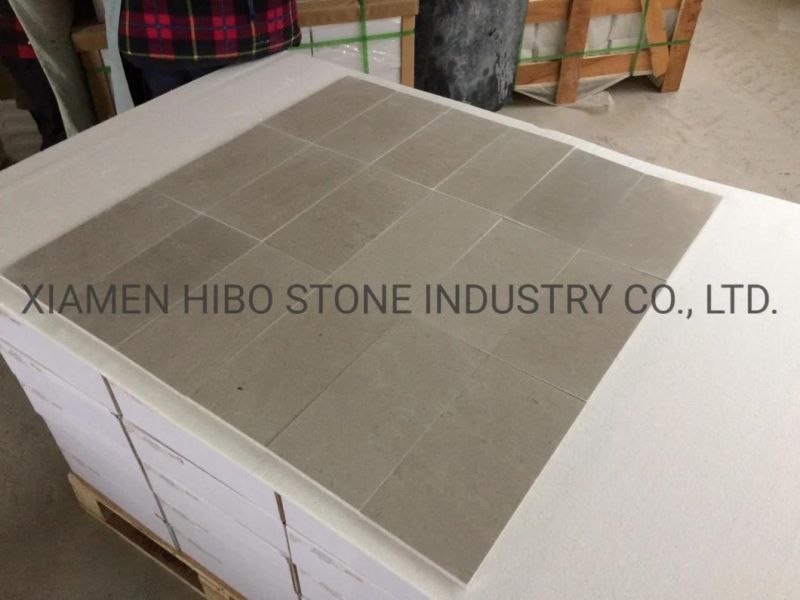 Beige Grey China Natural Stone Floor and Wall Decoration 3X6/6X12/12X12 or 75X150mm Honed Marble Tile
