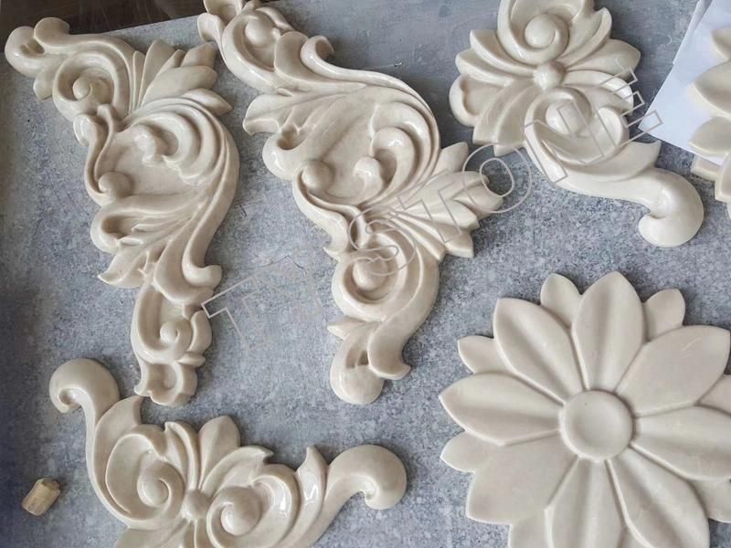 White Marble Carving Decoration Mantel Surround