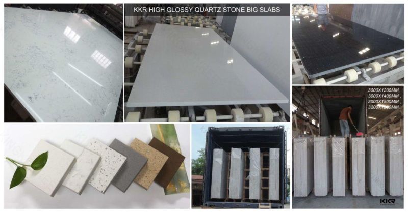 Kingkonree Artificial Stone Engineer Quartz Stone Slab for Floor Tile