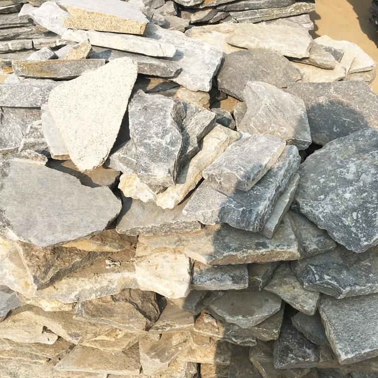 Outside Random Grey Slate Loose Stone Veneer