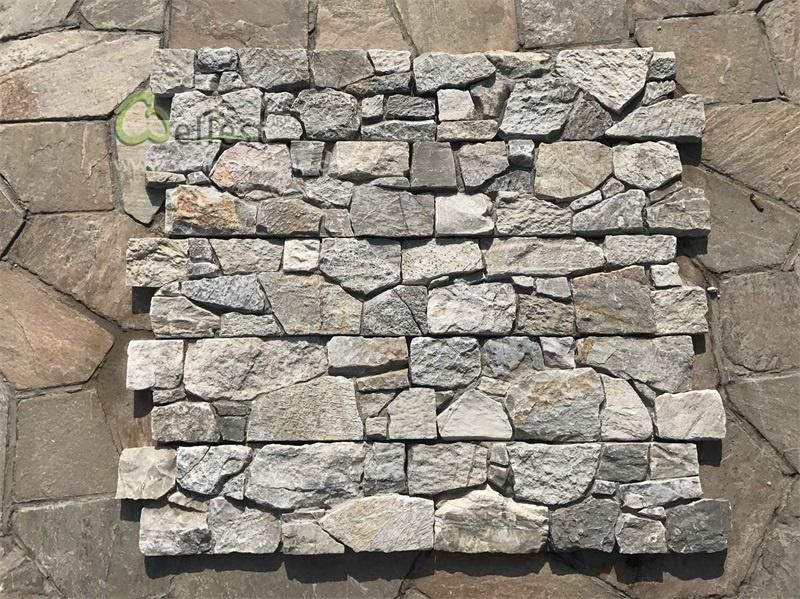 Big Natural Grey Blend Limestone Wall Stone
