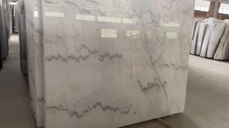 Carrara with Faint Feathery Veining Quartz Stone - Vicostone Carrara Bq8220