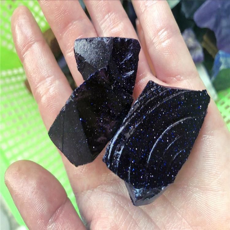 Hot Sale Rough Specimen Crashed Fragment Raw Golden and Blue Sandstones