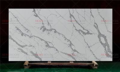 Artificial Stone Calacatta White Quartz Stone Slab Countertop Tiles Table Top