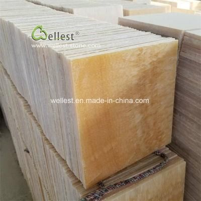 Transparent Yellow Honey Onyx Marble for Wall and Floor Tiles / Background