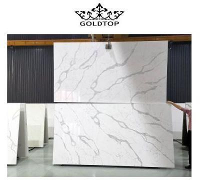 Hot Sales Delicate Crema Calacatta White Artificial Quartz for Kitchen Countertop