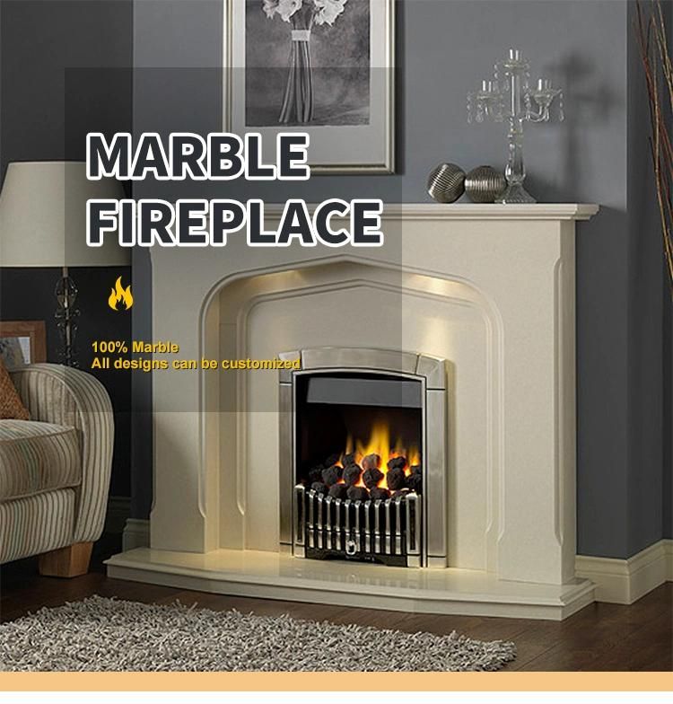 Quality White Marble Mantel Fireplace