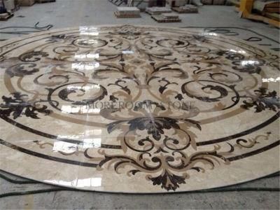 Round Porcelain Floor Water Jet Medallions Patterns for Home Decoration