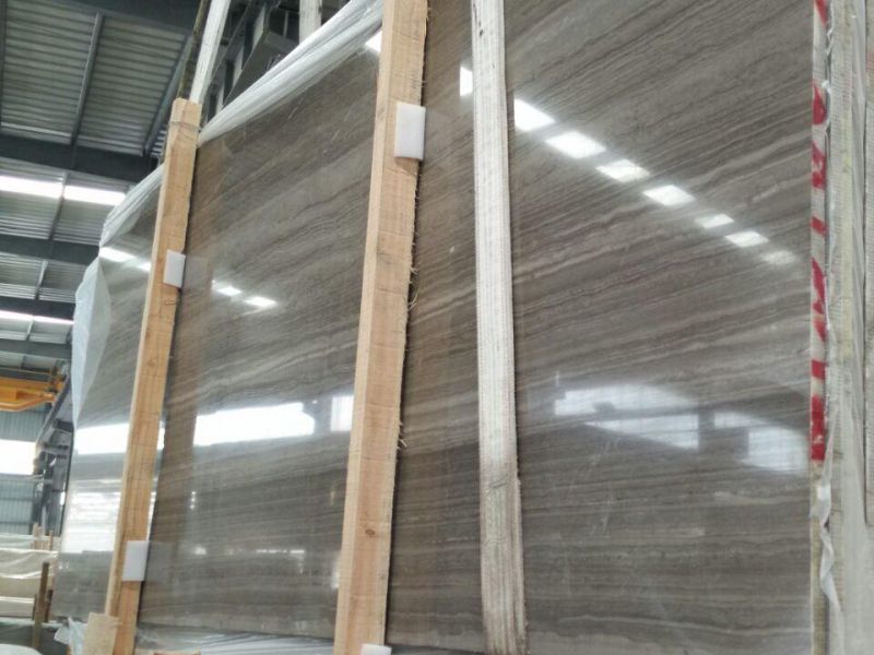 Polished 60X60 Coofee Wooden Marble Floor Design for Commercial Project