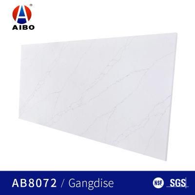 Quartz Material for Kitchen / Bathroom High Tenacity Engineered Stone Slabs