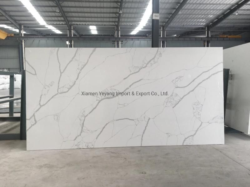 Calacatta Quartz Slabs for Kitchens/Bathroom Design Solid Surface Stone Tiles/Slabs/Countertop