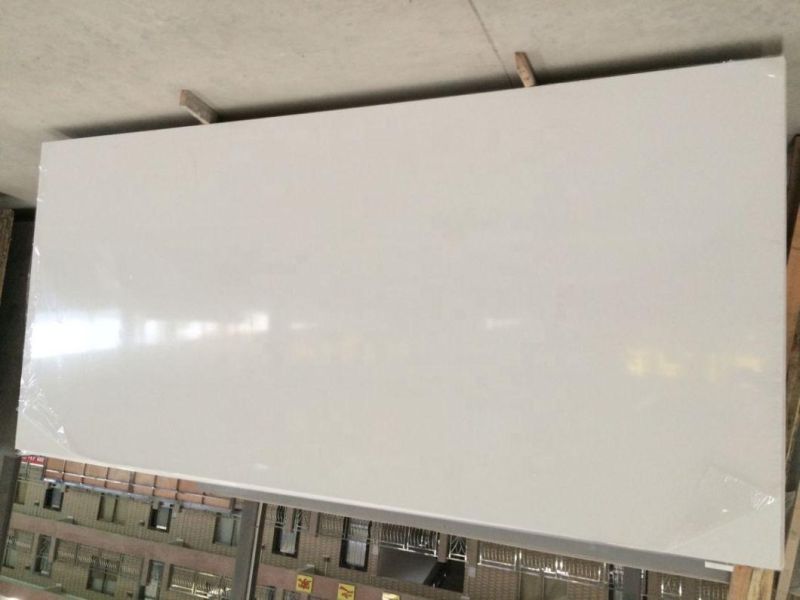 2021 Hot Selling Artificial Engineered Pure White Stone Slabs for Interior Decoration