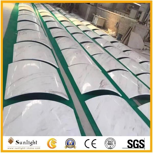 Polished Natural White Volakas Marble Slabs for Kitchen Bathroom Floor