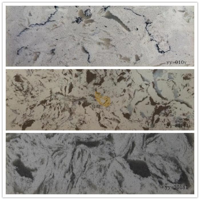 Luxury Granite Vein Quartz Artificial Slabs for Countertops/Vanitytop/Building Negineer Wholesale