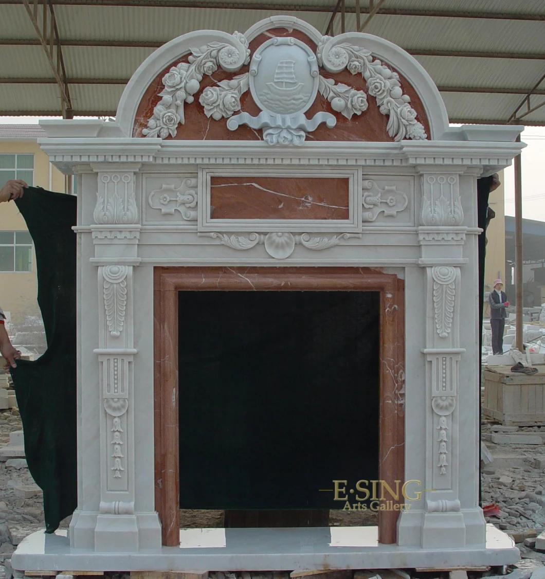 High Quality Marble Fireplace Double Fireplace for Home Decoration Double Fireplaces