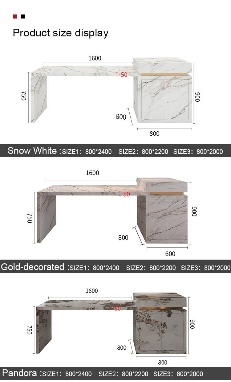 Nordic Style Multifunction Marble Rock Board Plate Chinese Furniture Kitchen Cabinets Storable Marble Dining Room Table
