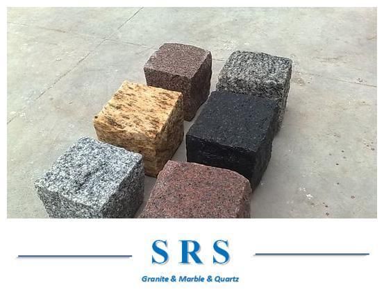 Grey/Black/Red/Yellow Granite Cube Stone for Landscaping/Garden/Outdoor