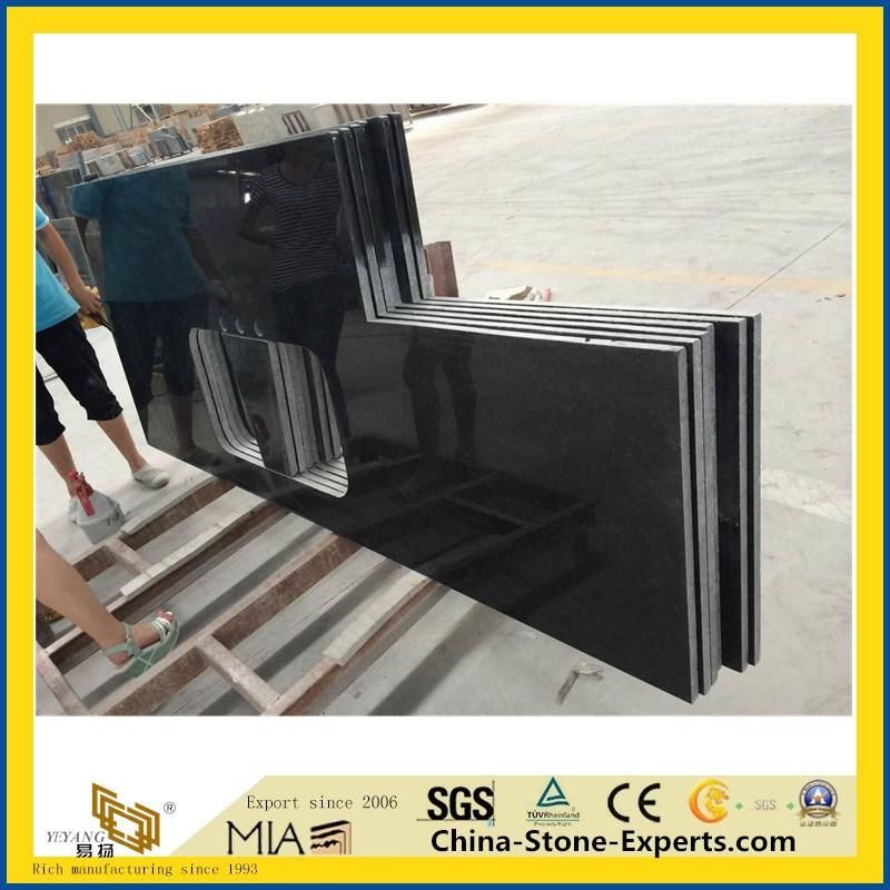 Polished Black Pearl Granite Countertops for Project