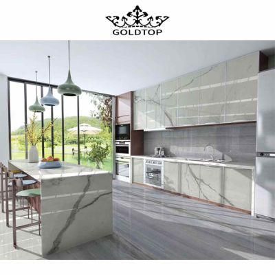 High End Natural Italian Marble Slab Calacatta White Marble Slab with Grey Veins for Sale
